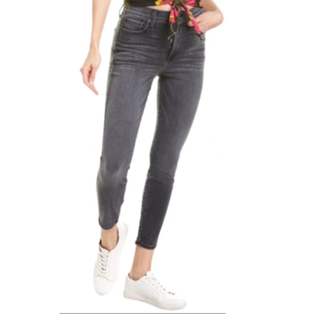 Alice + Olivia Good High Rise Skinny Ankle Jeans Rogue Gray Size 27